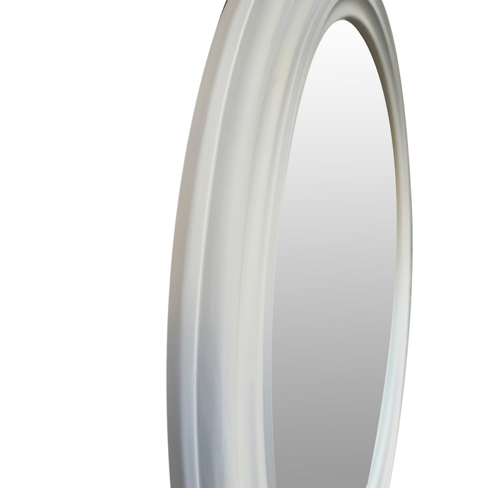 Oasis White Round Wall Mirror