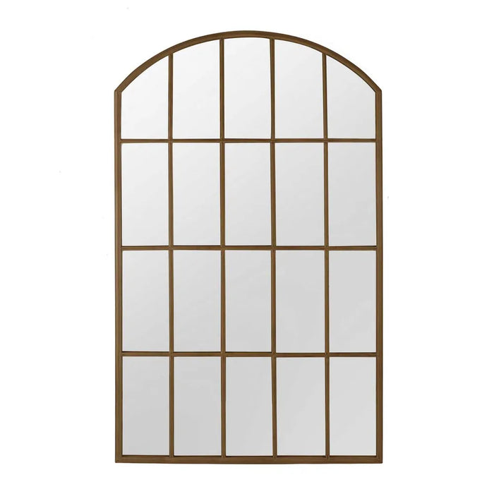 Odette Brown Rust Arched Outdoor Wall Mirror