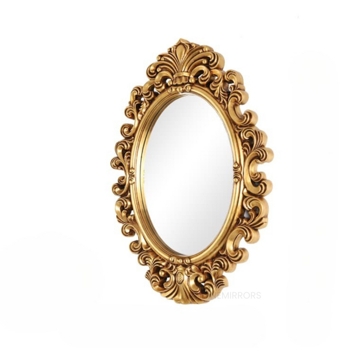 Ofelia Oval Gold Framed Wall Mirror