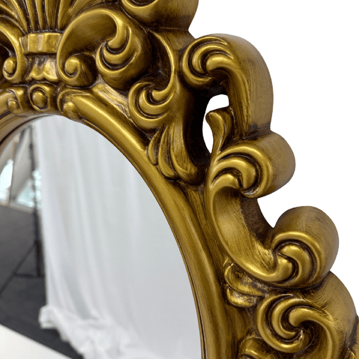 Ofelia Oval Gold Framed Wall Mirror