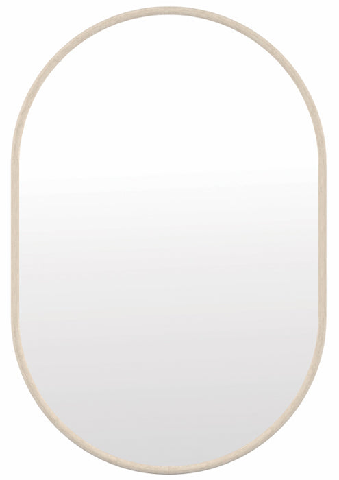 Trixie Light Brown Oval Wall Mirror