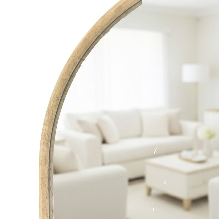 Trixie Light Brown Oval Wall Mirror