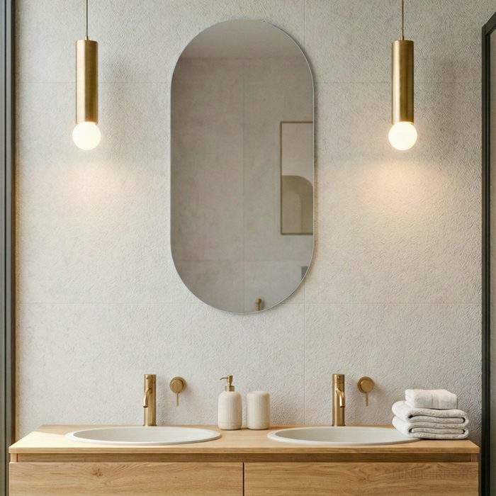 Palmer Pill Polished Edge Wall Mirror