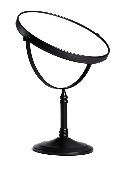 Pascal Round Black Tabletop Magnifying Mirror