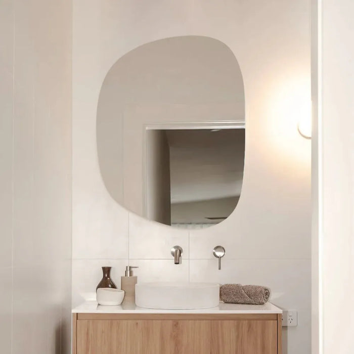 Sylvia Frameless Pebble Mirror Cabinet
