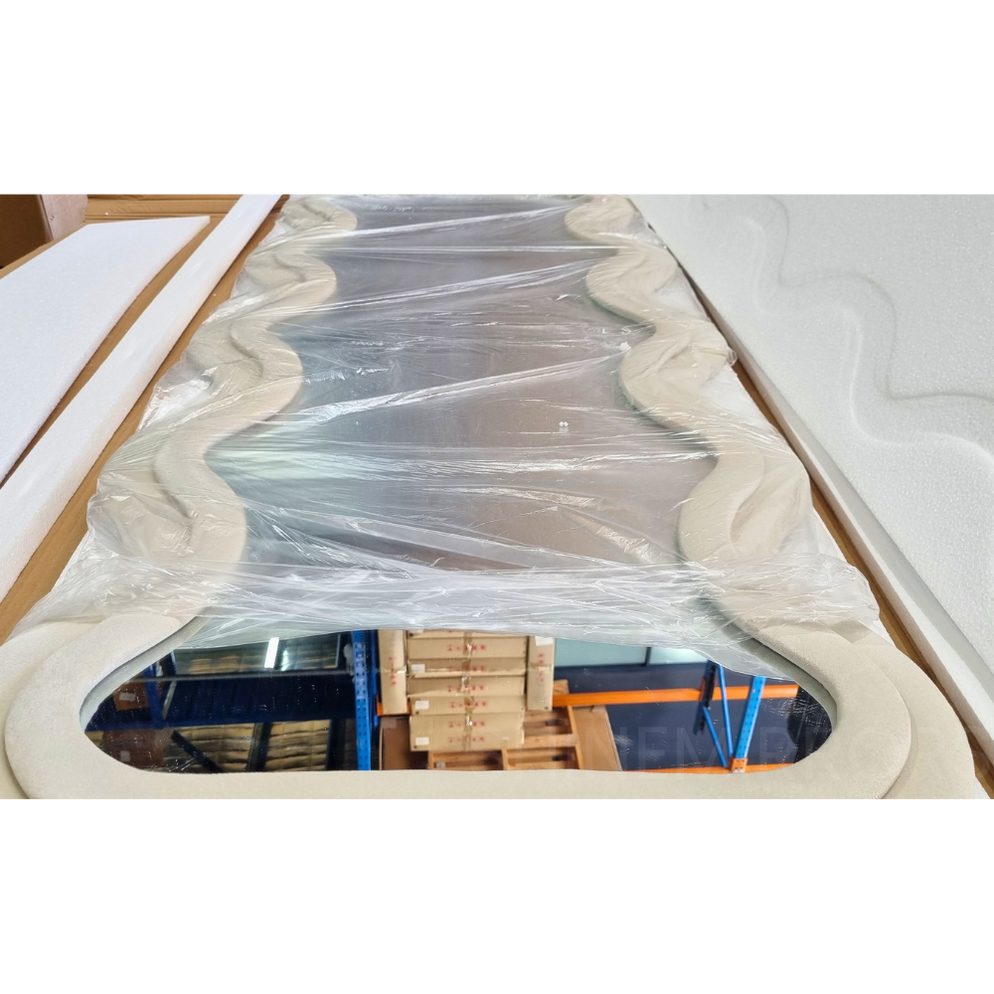 Raelyn Birch White Full Size Wavy Wall Mirror — SHINE MIRRORS AUSTRALIA