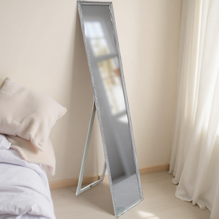 Rafa Cheval White Floor Mirror