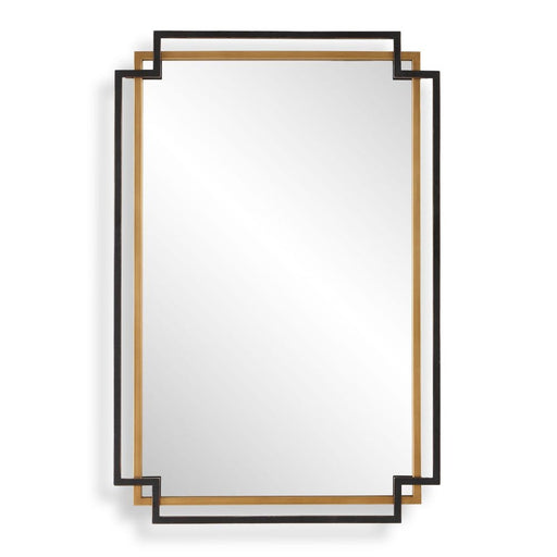 Ranisa Decorative Black and Gold Rectangle Wall Mirror