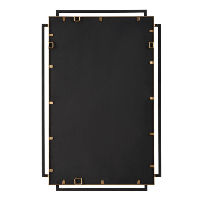 Ranisa Decorative Black and Gold Rectangle Wall Mirror
