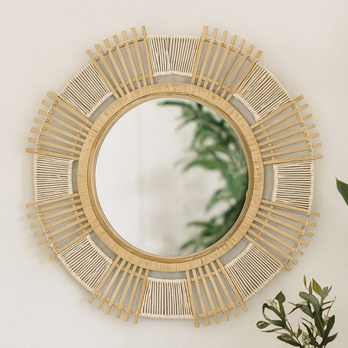 Solenn Bamboo & Rattan Wall Mirror