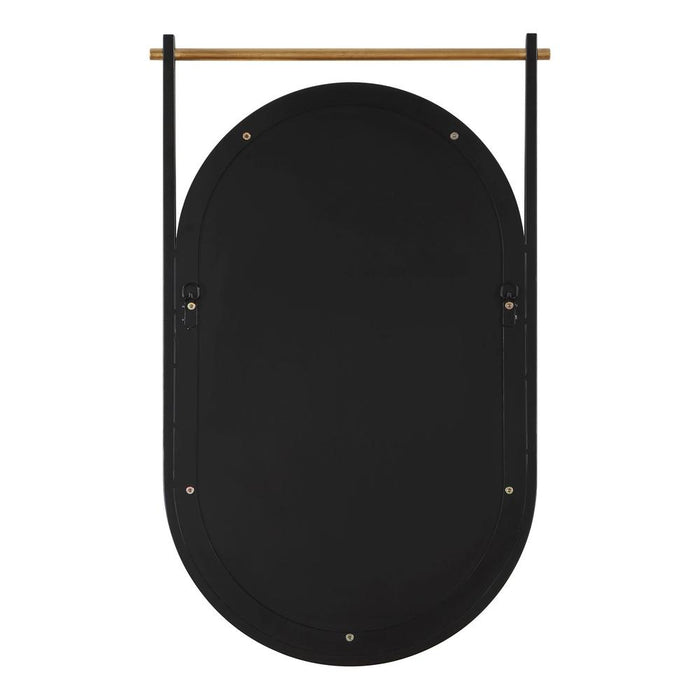 Regine Black Oval Frame Wall Mirror