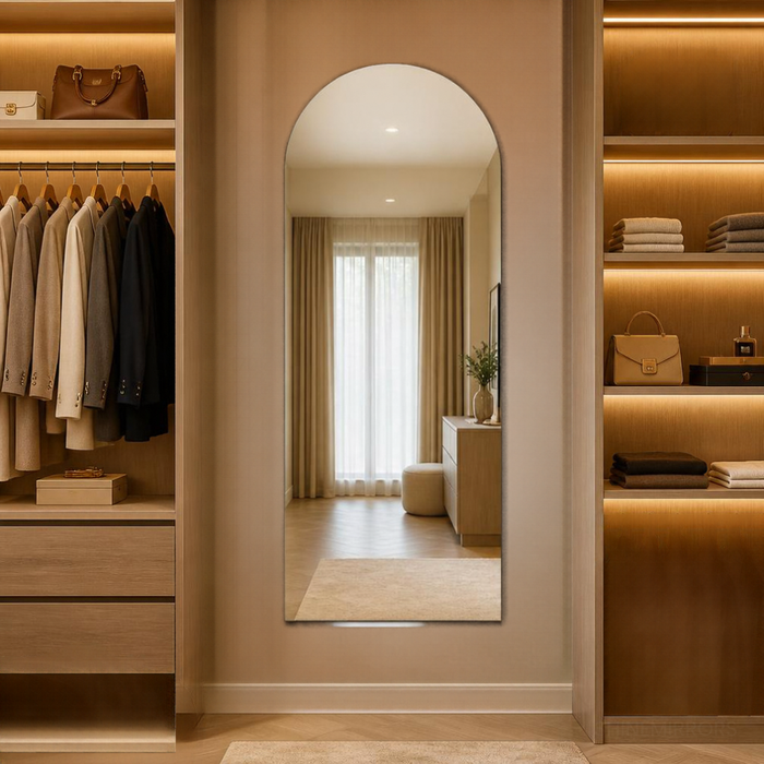 Resula Frameless Full Length Arched Wall Mirror