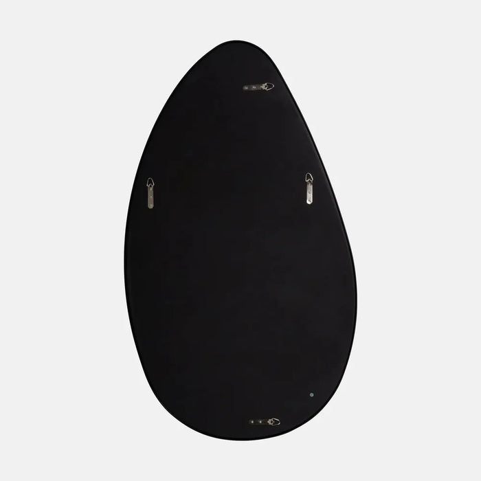 River Pebble Shape White Wall Mirror