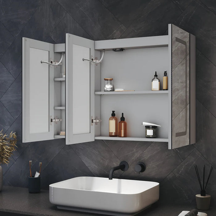 Robbinson 3-Door LED Bathroom Cabinet Mirror
