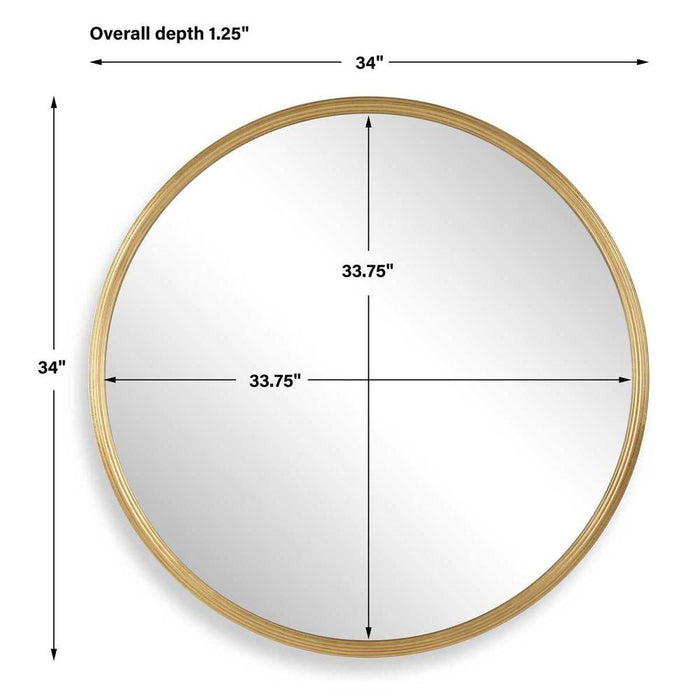 Romalyn Gold Round Wall Mirror