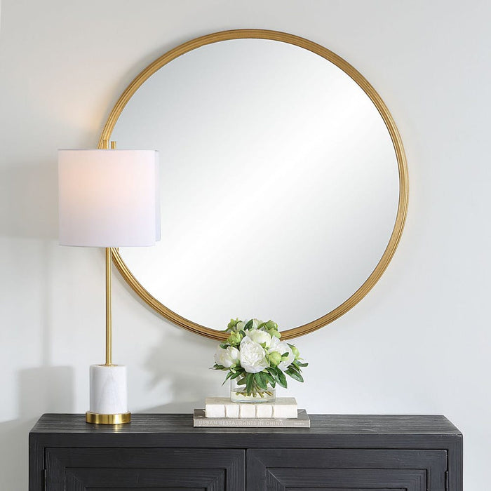 Romalyn Gold Round Wall Mirror