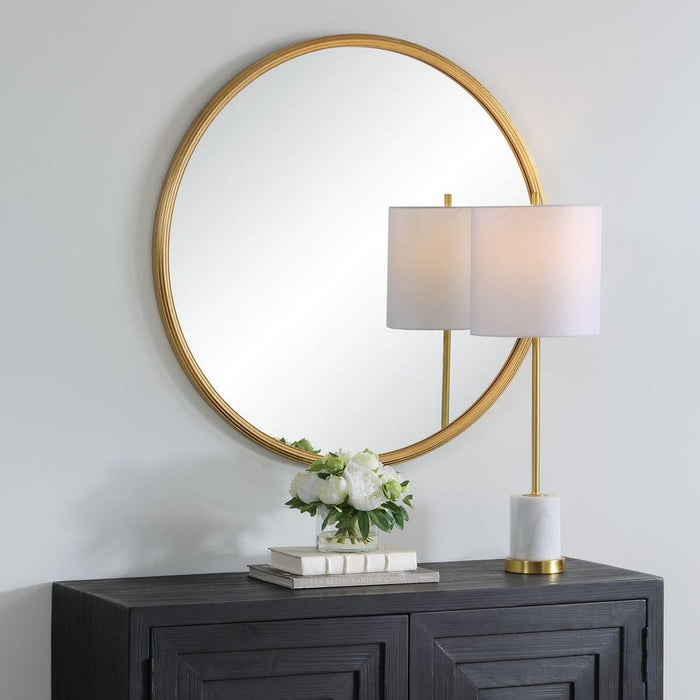 Romalyn Gold Round Wall Mirror