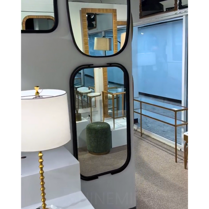 Roux Matte Black Wall Mirror