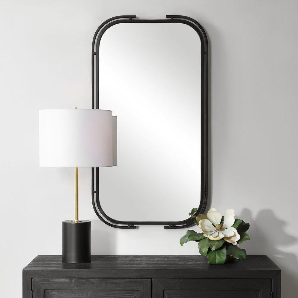 Roux Matte Black Wall Mirror — SHINE MIRRORS AUSTRALIA