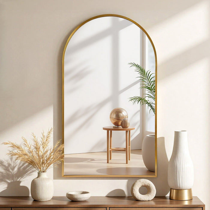 Roxie Gold Arched Wall Mirror
