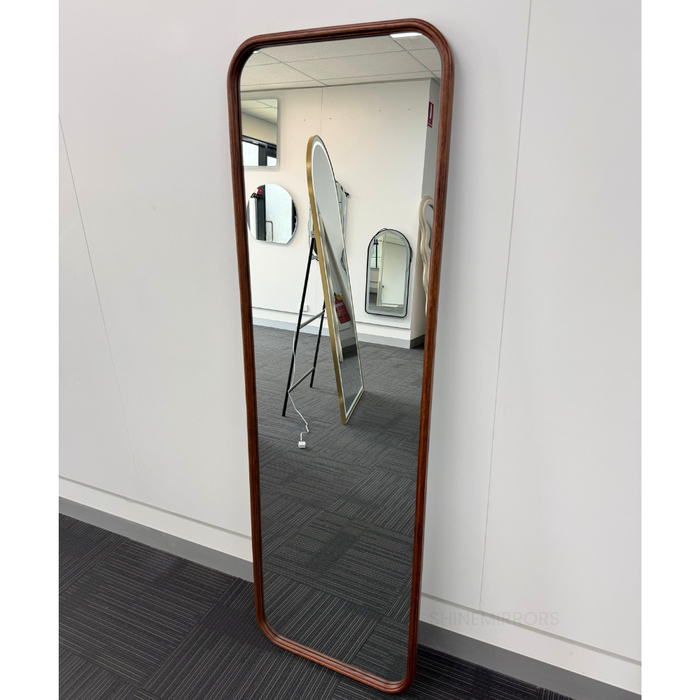 Rusten Walnut Rectangle Full-Length Wall Mirror