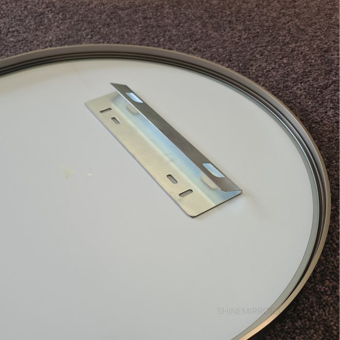Crescent Round Brushed Gold Framed Wall Mirror