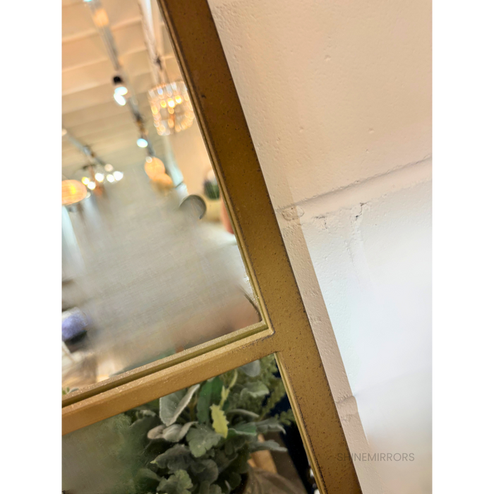 Odette Brown Rust Arched Outdoor Wall Mirror