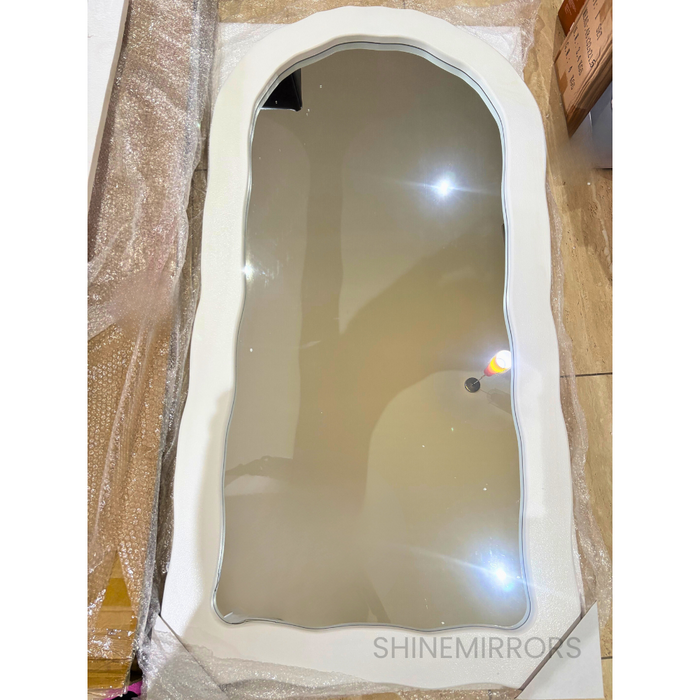 Elysian White Arched Wall Mirror