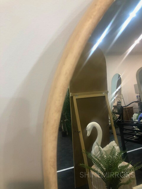 Trixie Light Brown Oval Wall Mirror