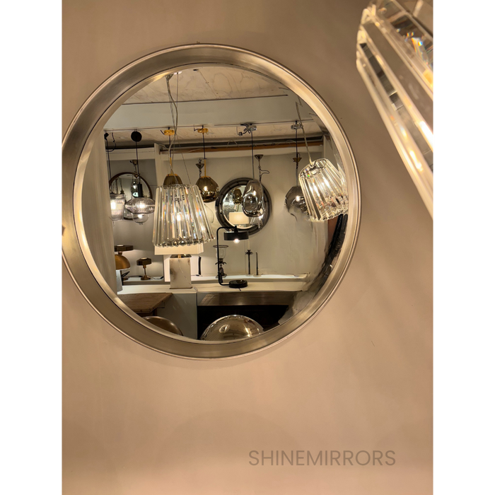 Hank Round Silver Wall Mirror