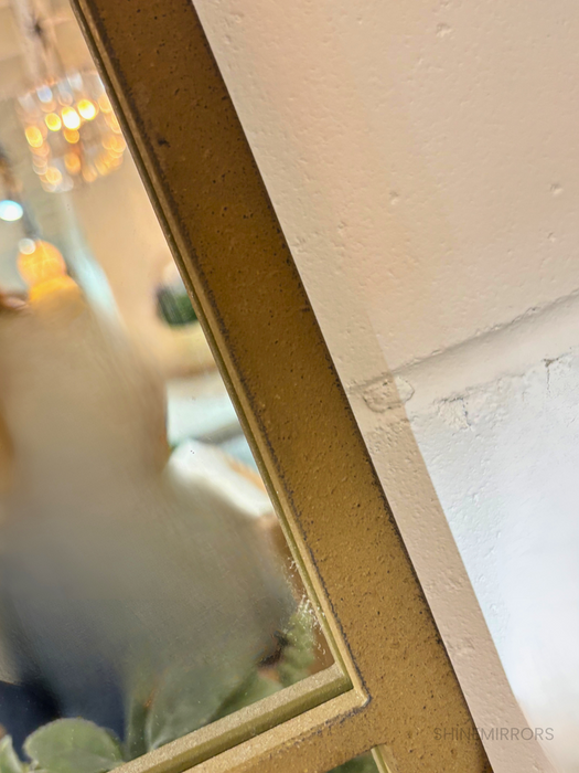 Odette Brown Rust Arched Outdoor Wall Mirror