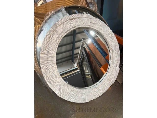 Dani White Round Wall Mirror