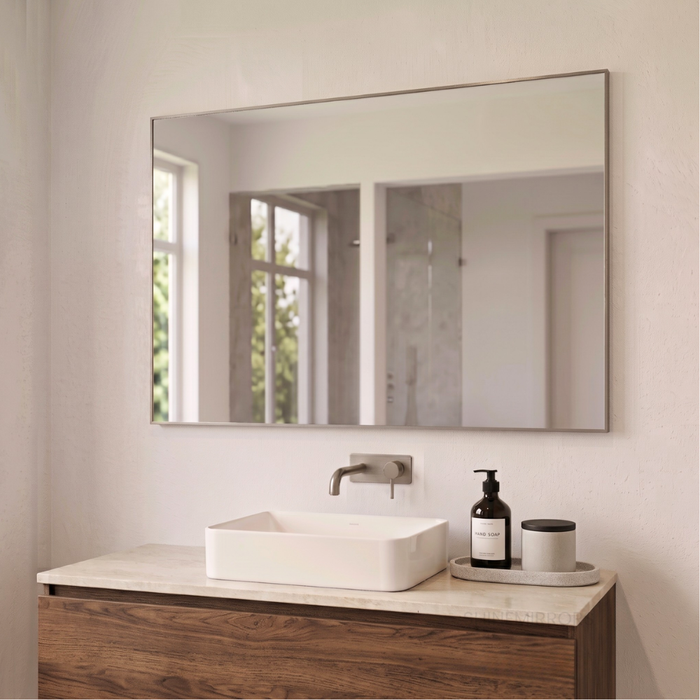 Marloe Framed Rectangle Wall Mirror Gunmetal