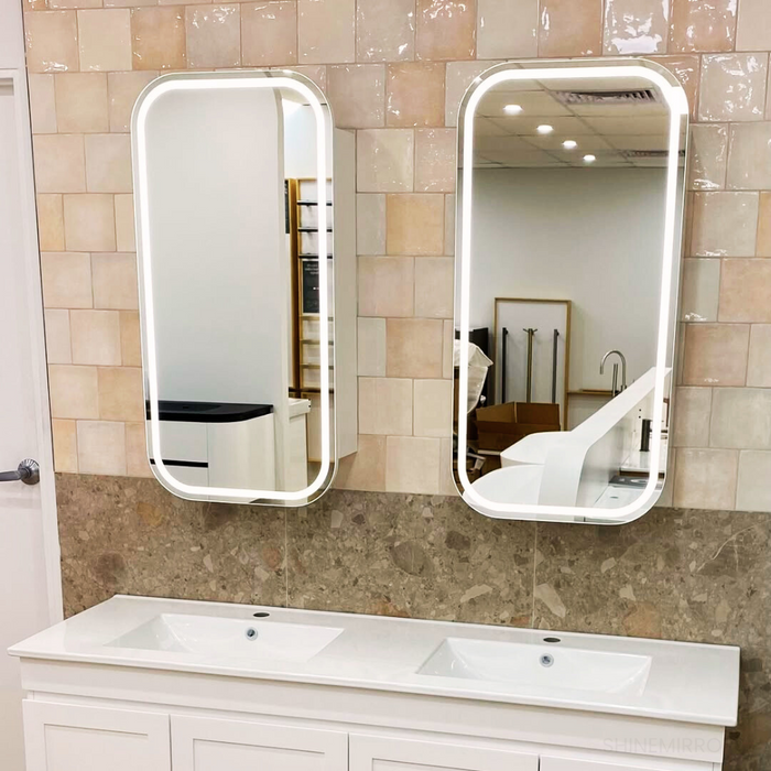 Vanessa White Frontlit LED Shaving Cabinet