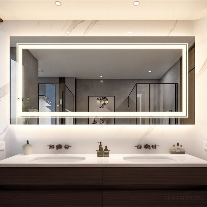 Jenova LED Frontlit Rectangle Bathroom Mirror