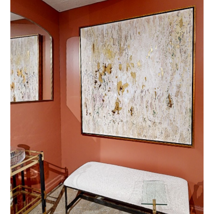Uttermost Golden Raindrops Modern Abstract Hand Painted Art