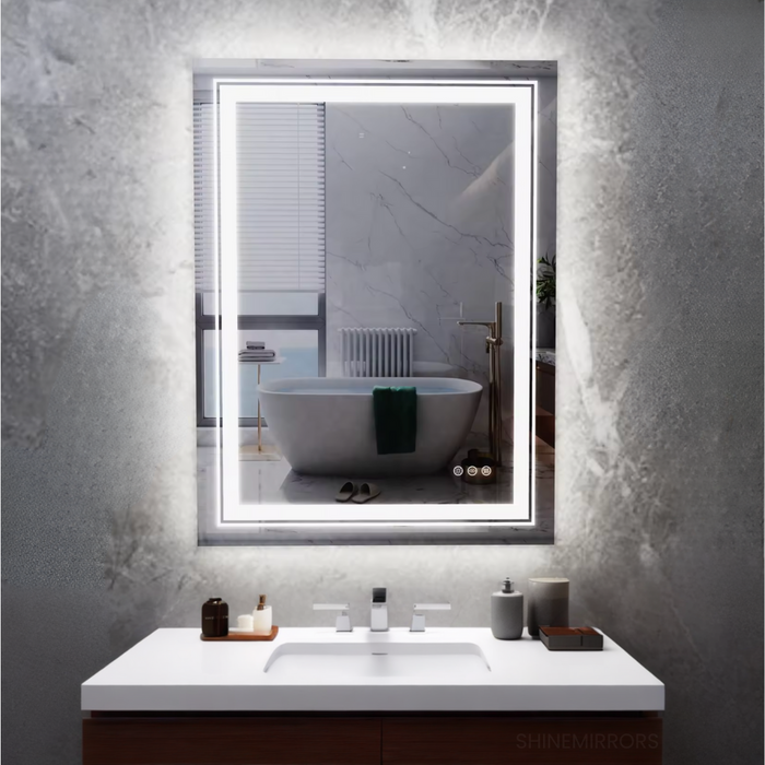 Jenova LED Frontlit Rectangle Bathroom Mirror