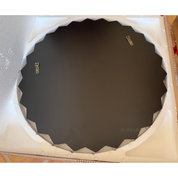 Altus Round Smokey Silver & Grey Wall Mirror