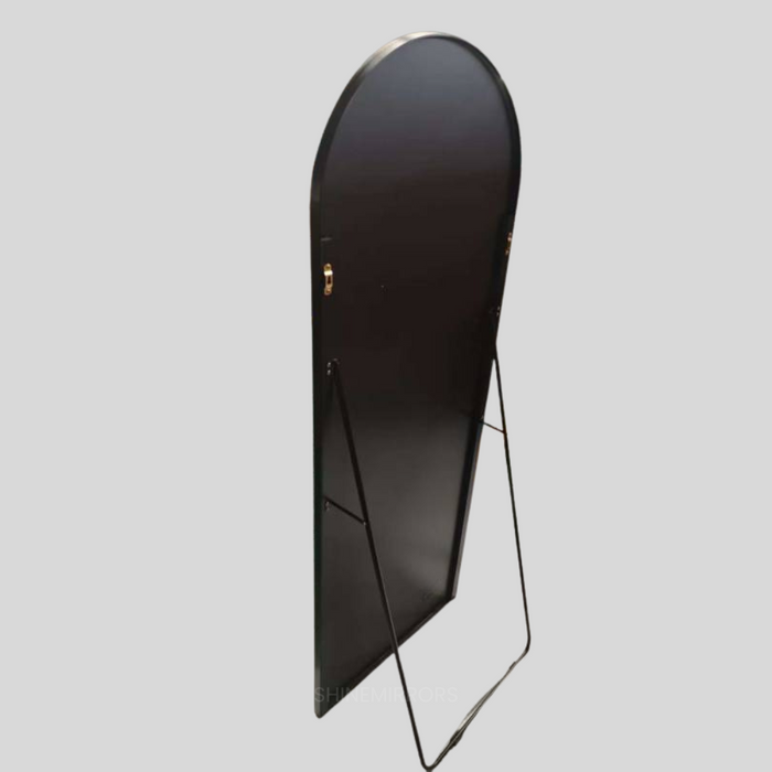 Lordy Black Arched Cheval Mirror