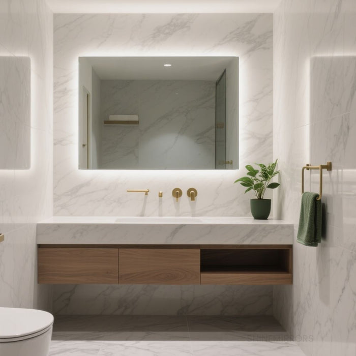 Quincy Medium Backlit LED Rectangle Bathroom Mirror