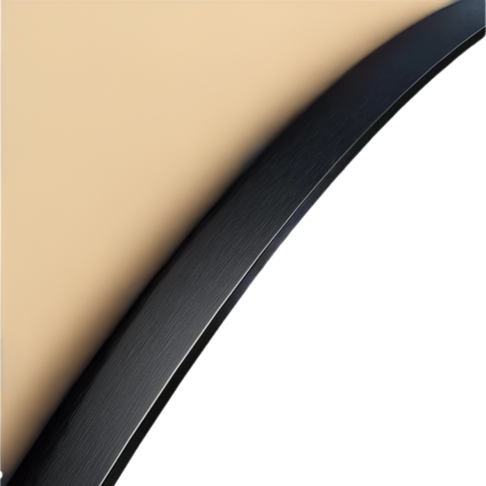 Rolly Black Round Mirror