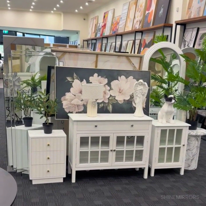 Krish White Arched Wall Mirror