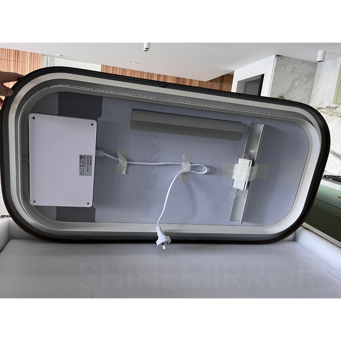 Sandra Rectangle LED Frontlit Bathroom Mirror with Optional Frame Colours