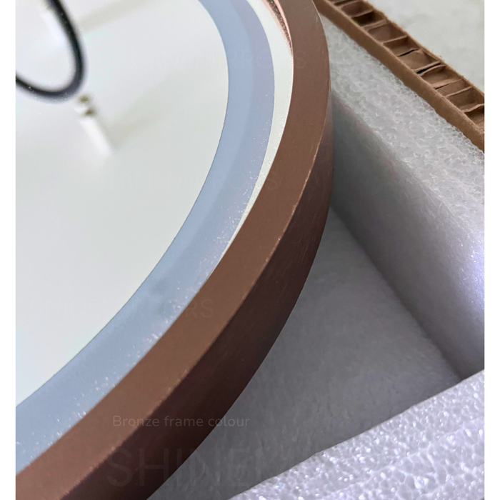 Sandra Rectangle LED Frontlit Bathroom Mirror with Optional Frame Colours