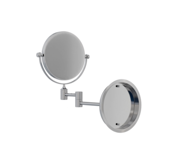 Kourtney Chrome Wall Mount with 1x and 5x Magnification Mirror