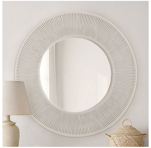 Cleone Coastal Weave Round Wall Mirror