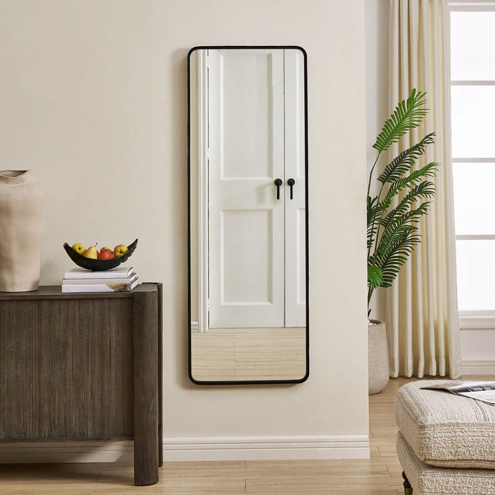 Selwyn Black Curved Rectangle Wall Mirror