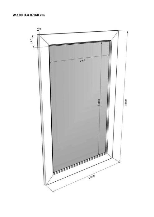 Adi Wall Mirror Light Pecan Colour
