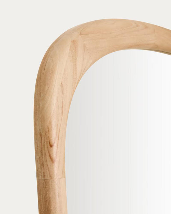 Telsa Teak Full-Length Natural Wall Mirror
