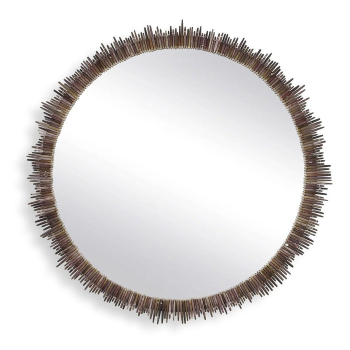 Uttermost Tiger Sea Urchin Round Wall Mirror